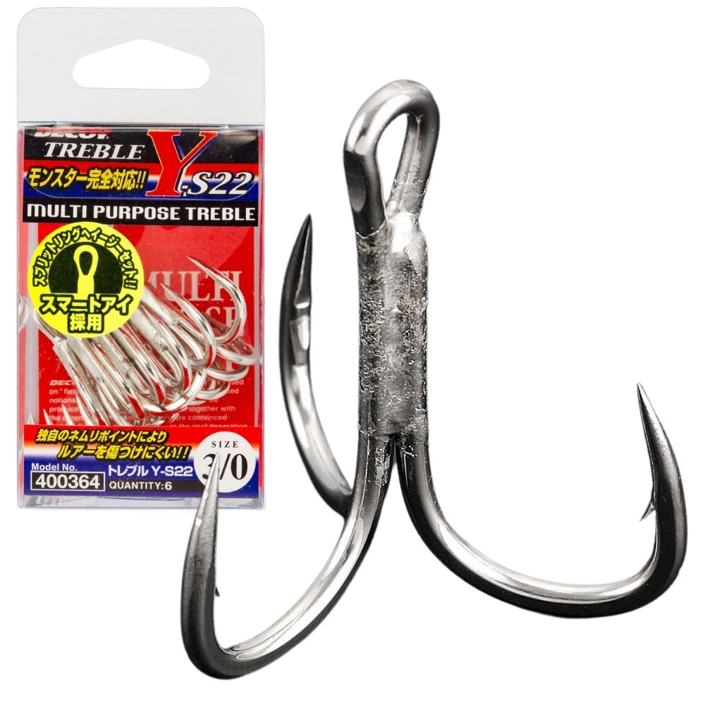 DECOY Heavy Duty Multi Purpose Treble Hooks Y-S22