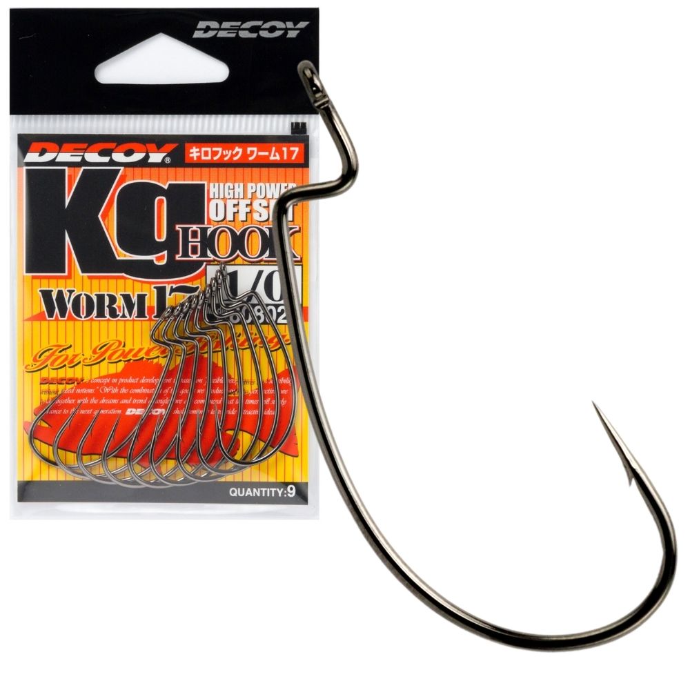Decoy Worm 17 KG High Power Offset Hook #1 #5/0 Soft baits accesories NEW 2019