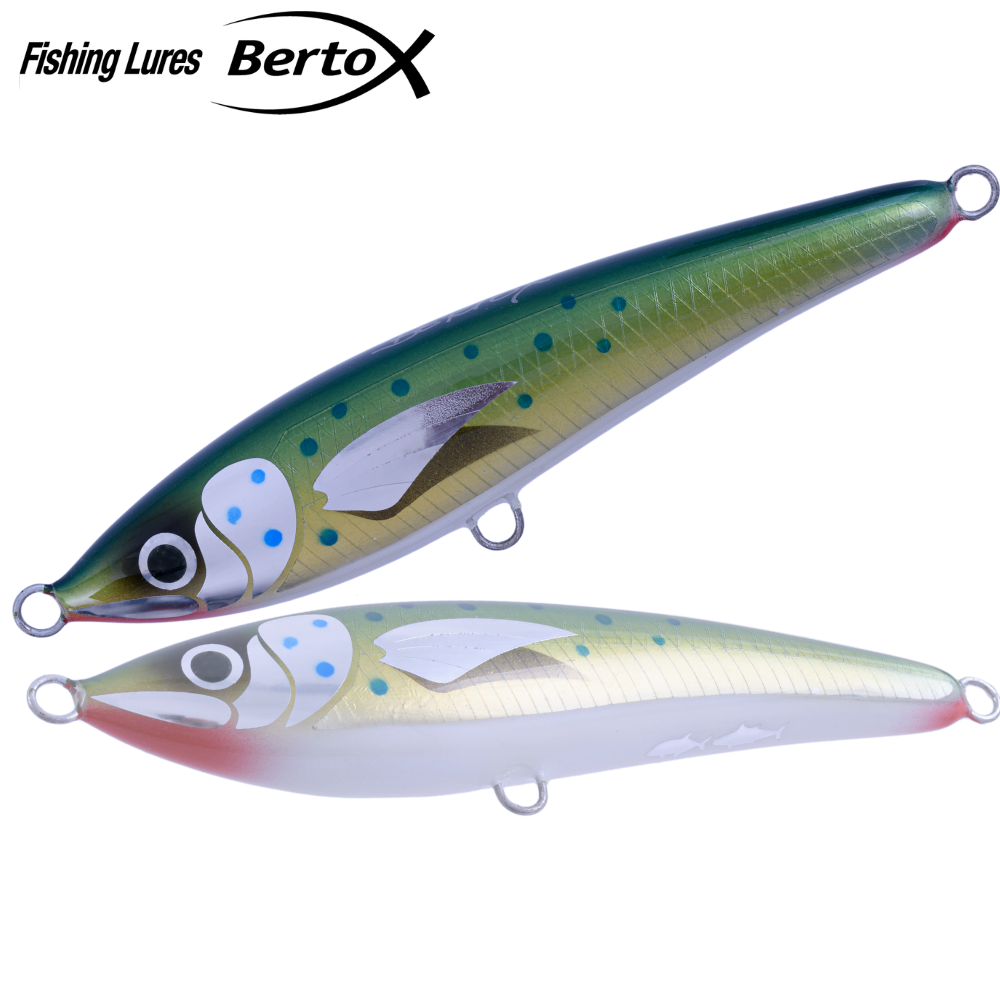 BERTOX Saltwater Handmade Wooden Sinking STICK BAIT 18cm/100g Dorado