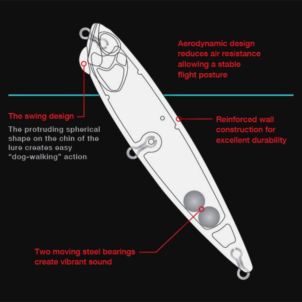 DUO Ultimate Topwater Lure Realis PENCIL 130 - Image 19