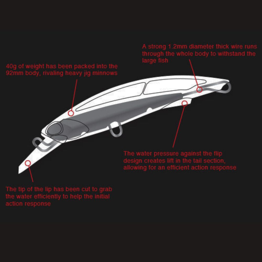 DUO Saltwater Heavyweight Minnow Lure Rough Trail BLAZIN 92 - Image 23