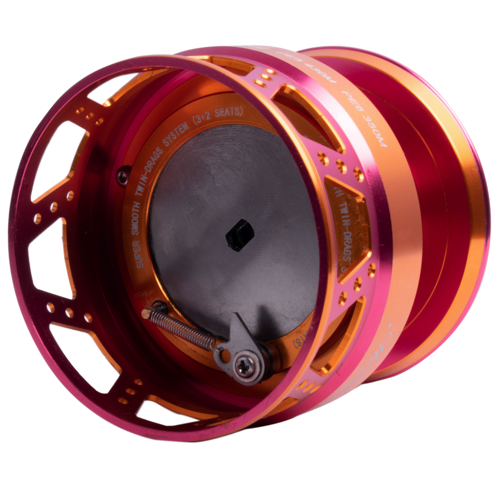 JIGGING MASTER Spare Spool For JM Spinning Reel 8000H/16000S Red/Gold - Image 2
