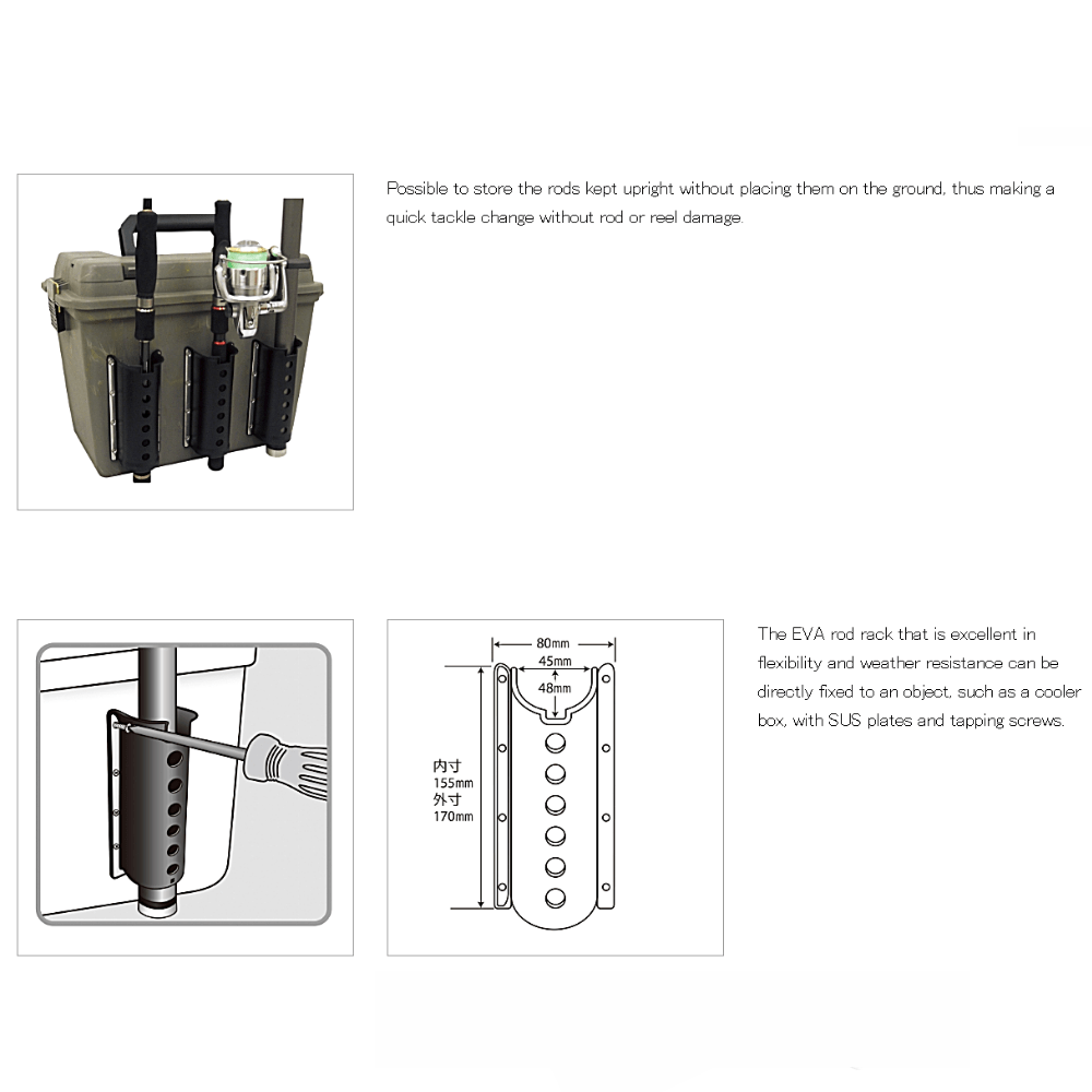 DAIICHISEIKO Fishing Rod Holder EVA Rodrack 33S - Image 4