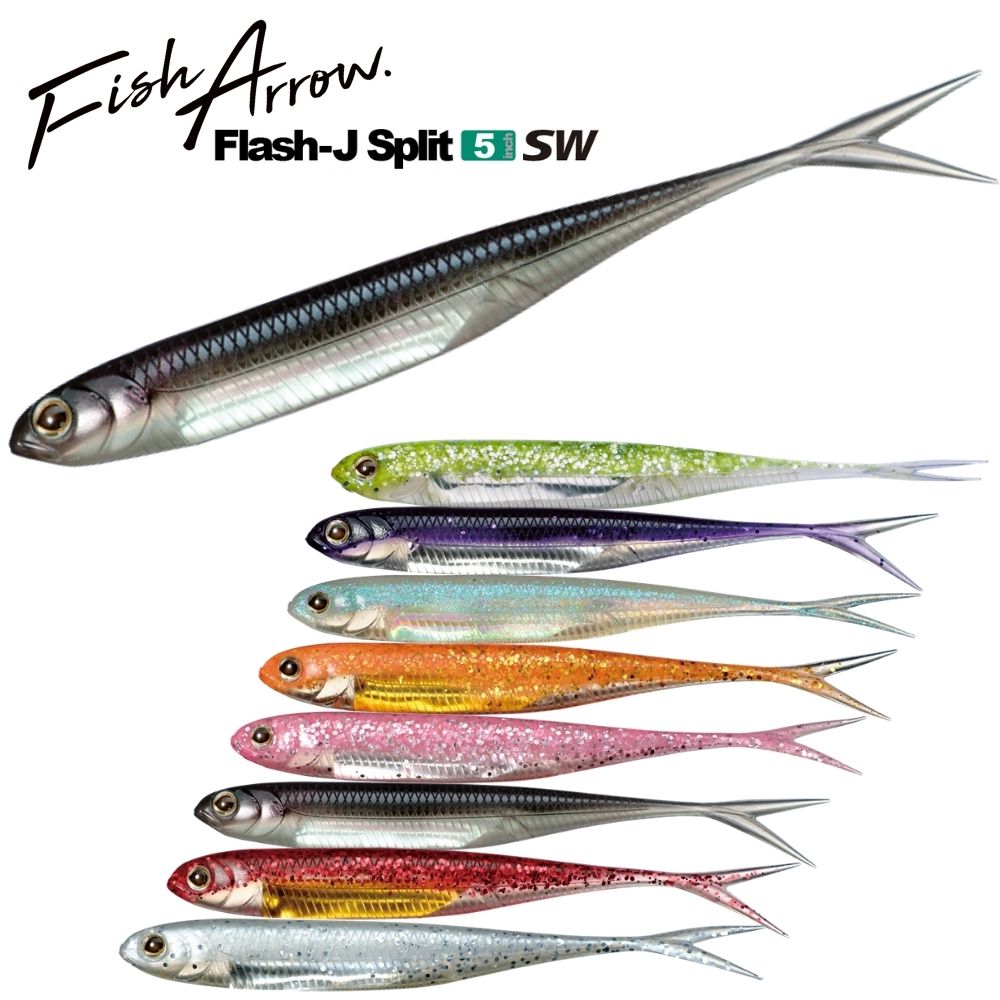 Fish Arrow Flash J split 5 Inch Crystal lame/Silver