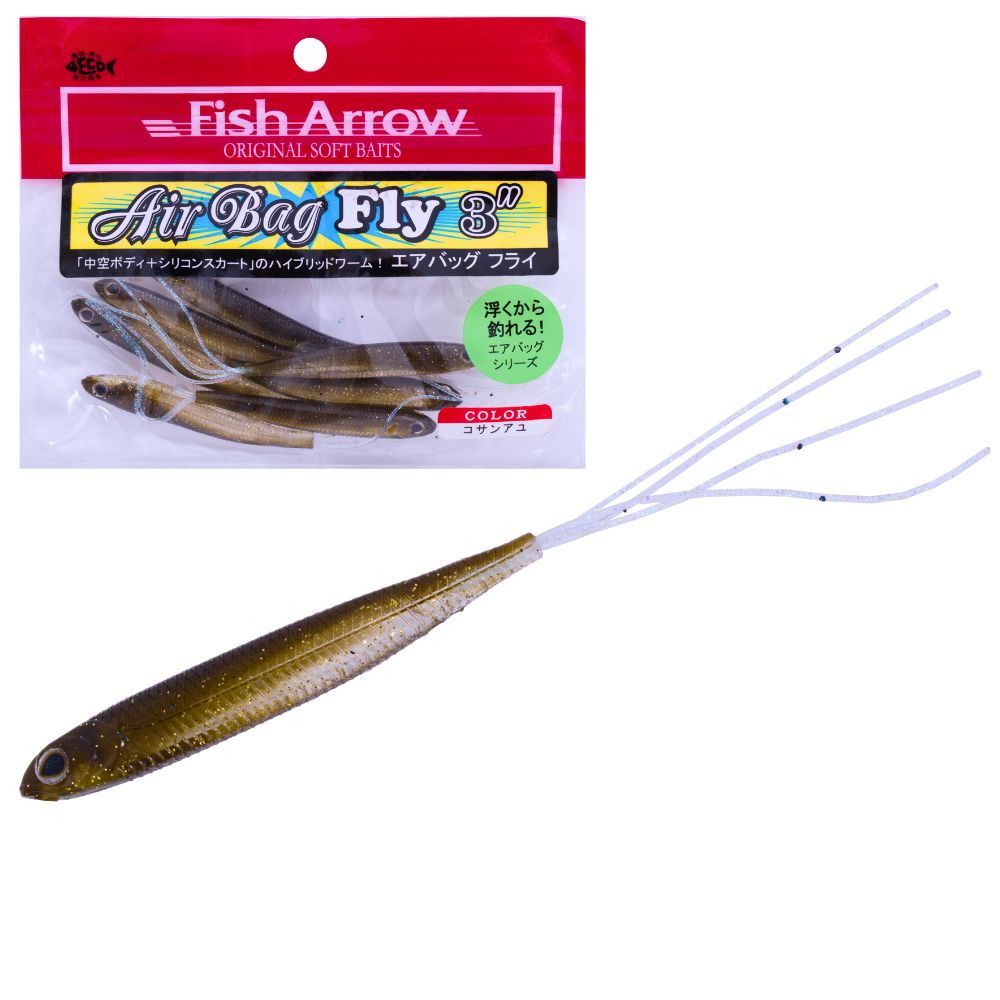 FISH ARROW Finesse Soft Lure Hybrid Worm AIR BAG FLY 3"