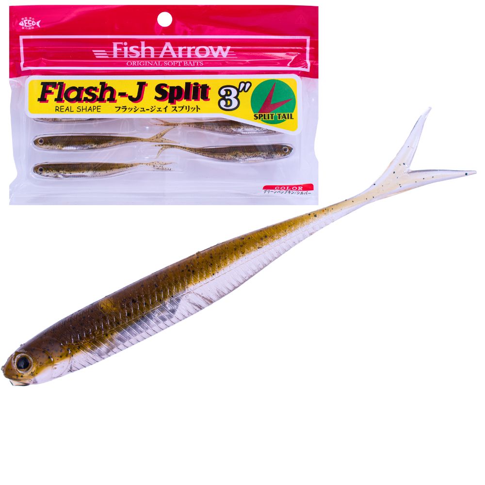FISH ARROW Fishing Finesse Soft Bait Lure FLASH-J Split Tail 3” - Image 3
