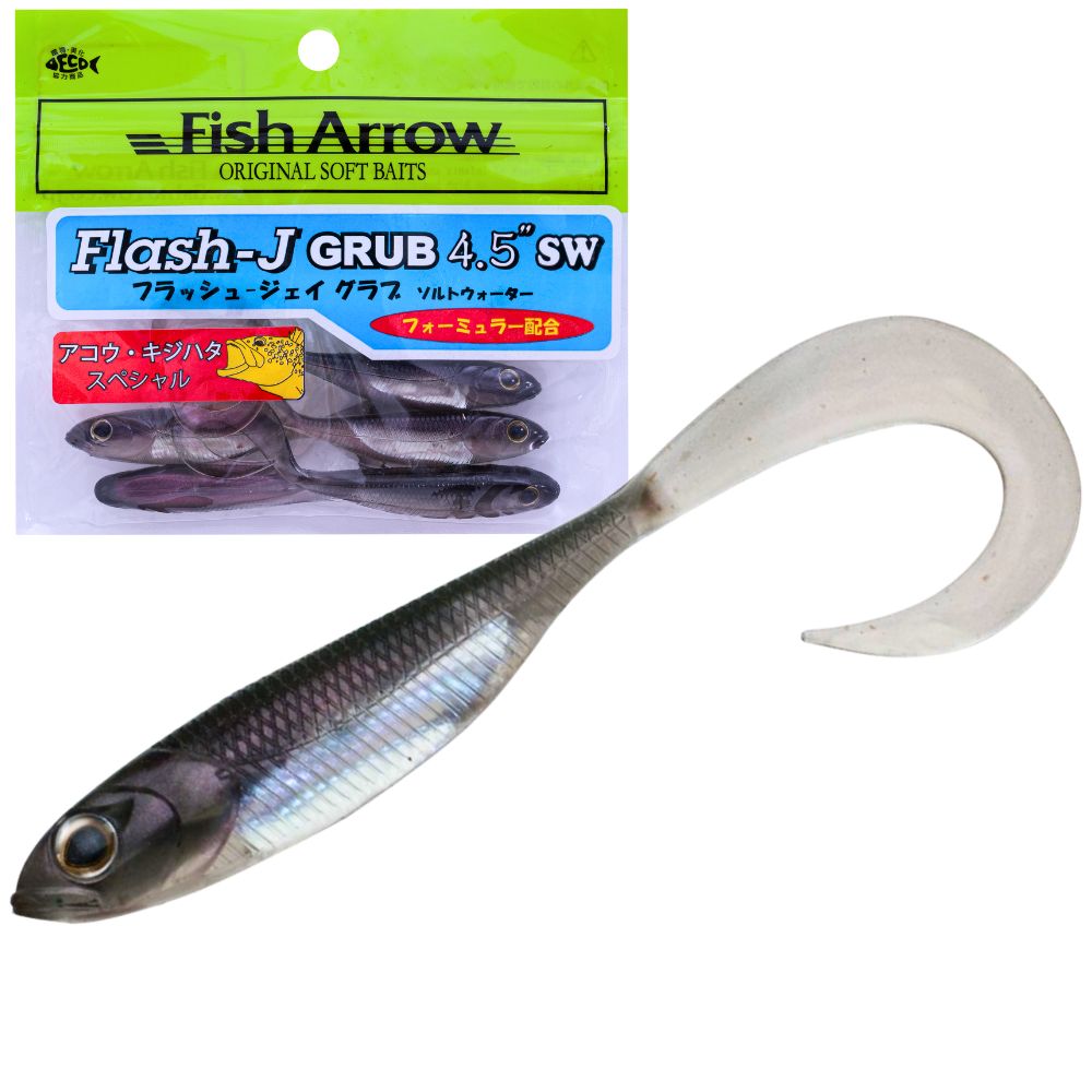 FISH ARROW Finesse Soft Bait Lure Flash-J GRUB 4.5" SW - Image 12