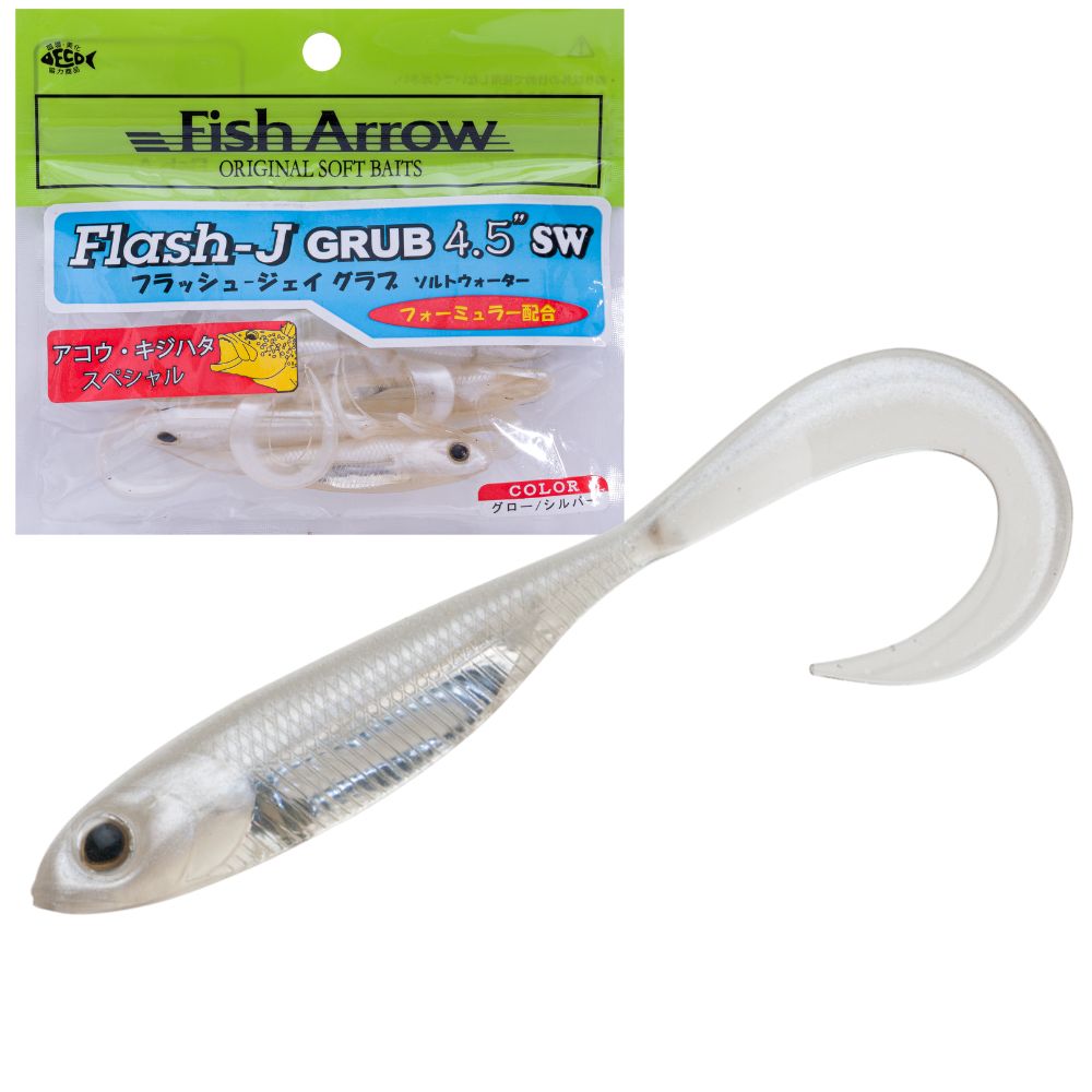 FISH ARROW Finesse Soft Bait Lure Flash-J GRUB 4.5" SW - Image 13