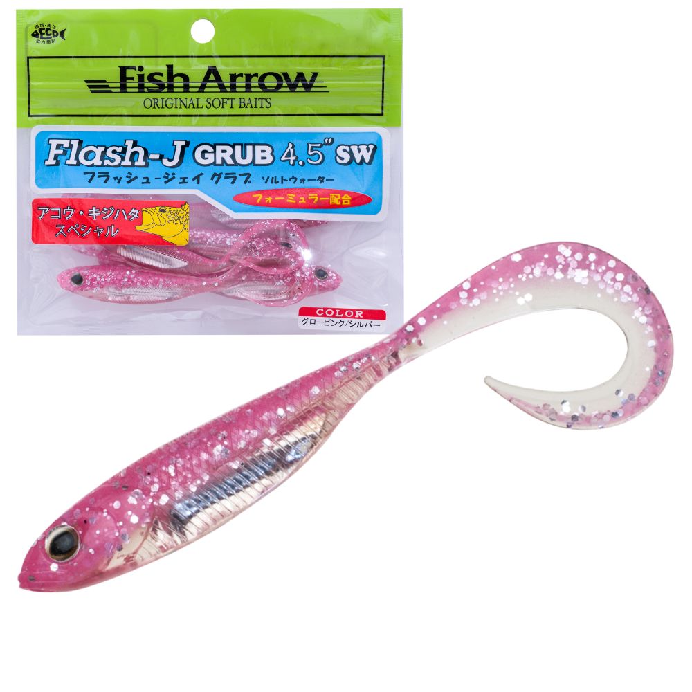 FISH ARROW Finesse Soft Bait Lure Flash-J GRUB 4.5" SW - Image 10