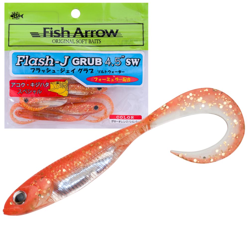 FISH ARROW Finesse Soft Bait Lure Flash-J GRUB 4.5" SW - Image 9