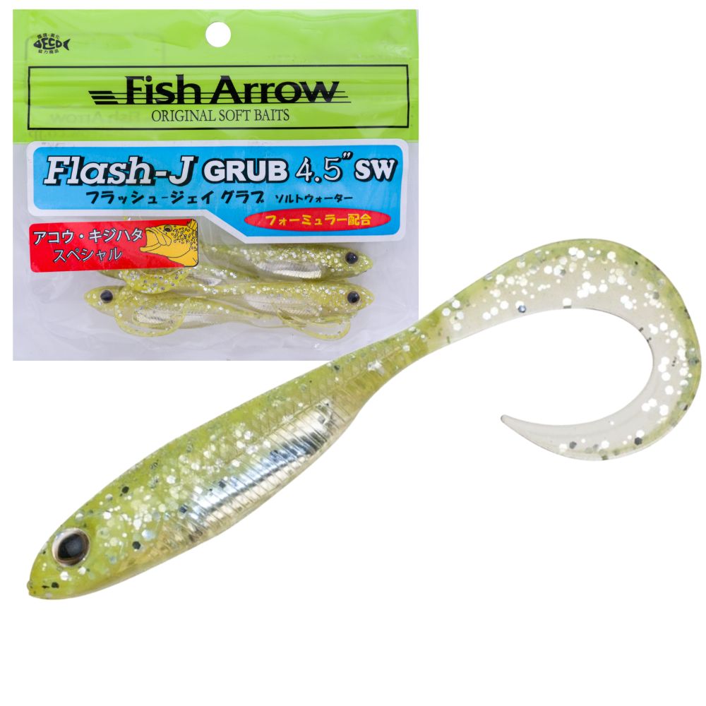 FISH ARROW Finesse Soft Bait Lure Flash-J GRUB 4.5" SW - Image 8