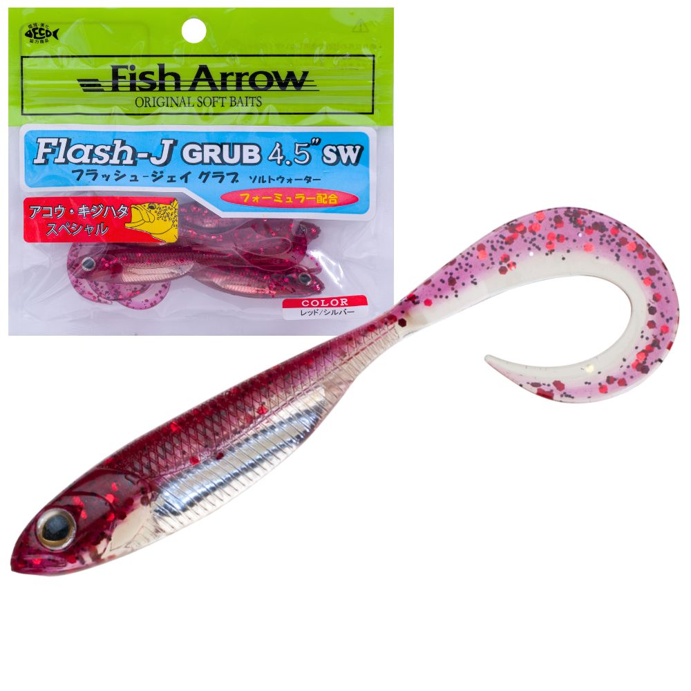 FISH ARROW Finesse Soft Bait Lure Flash-J GRUB 4.5" SW - Image 6