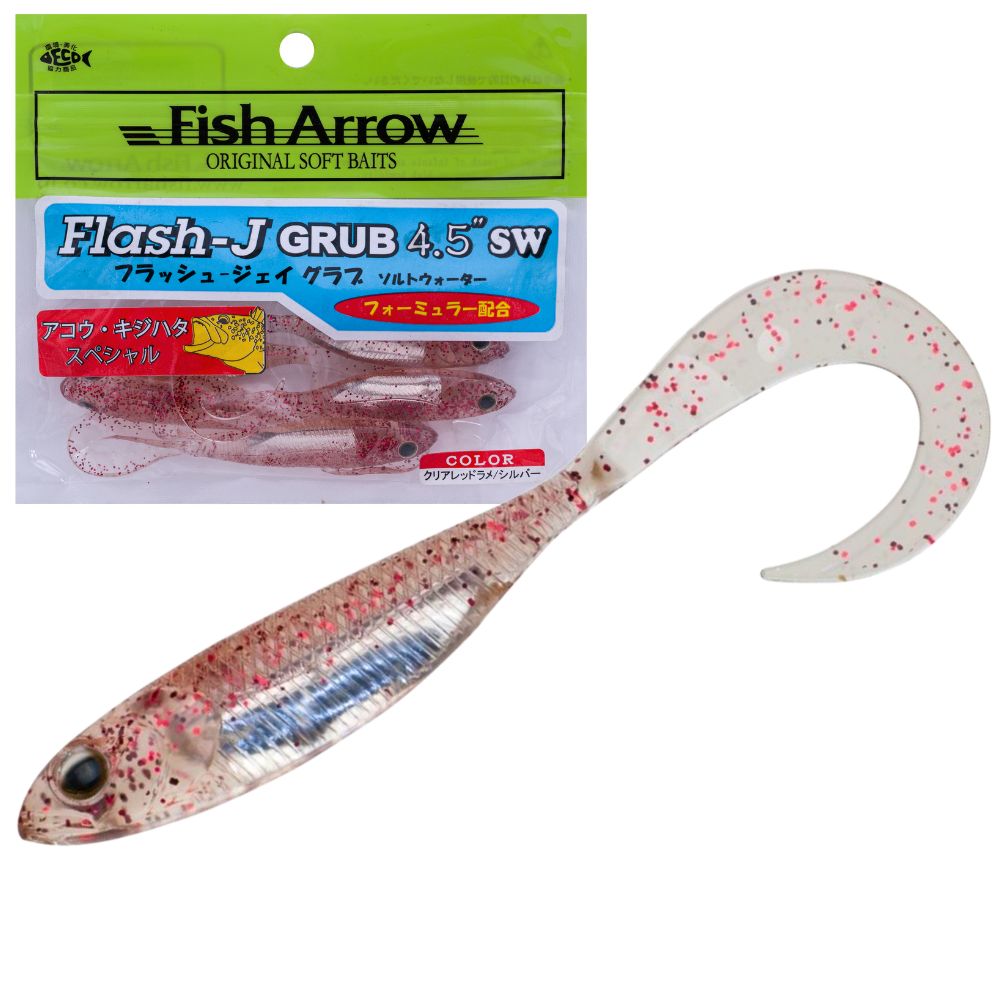 FISH ARROW Finesse Soft Bait Lure Flash-J GRUB 4.5" SW - Image 7