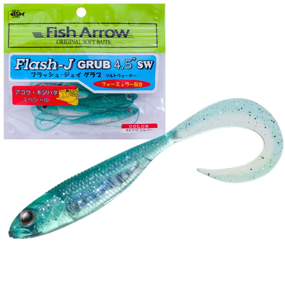 FISH ARROW Finesse Soft Bait Lure Flash-J GRUB 4.5" SW - Image 4