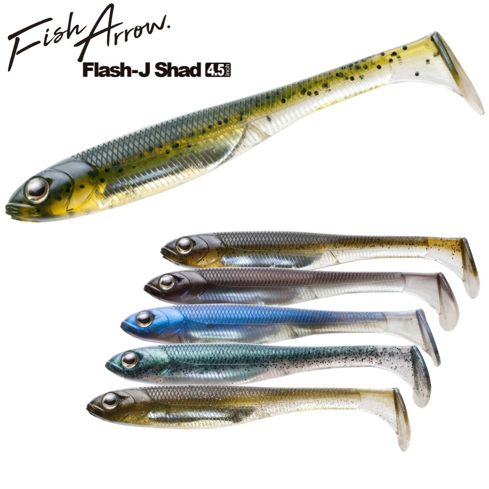 Fish Arrow Flash J Shad 5" SW Bass Fishing Lure Saltwater and Freshwater Lure 