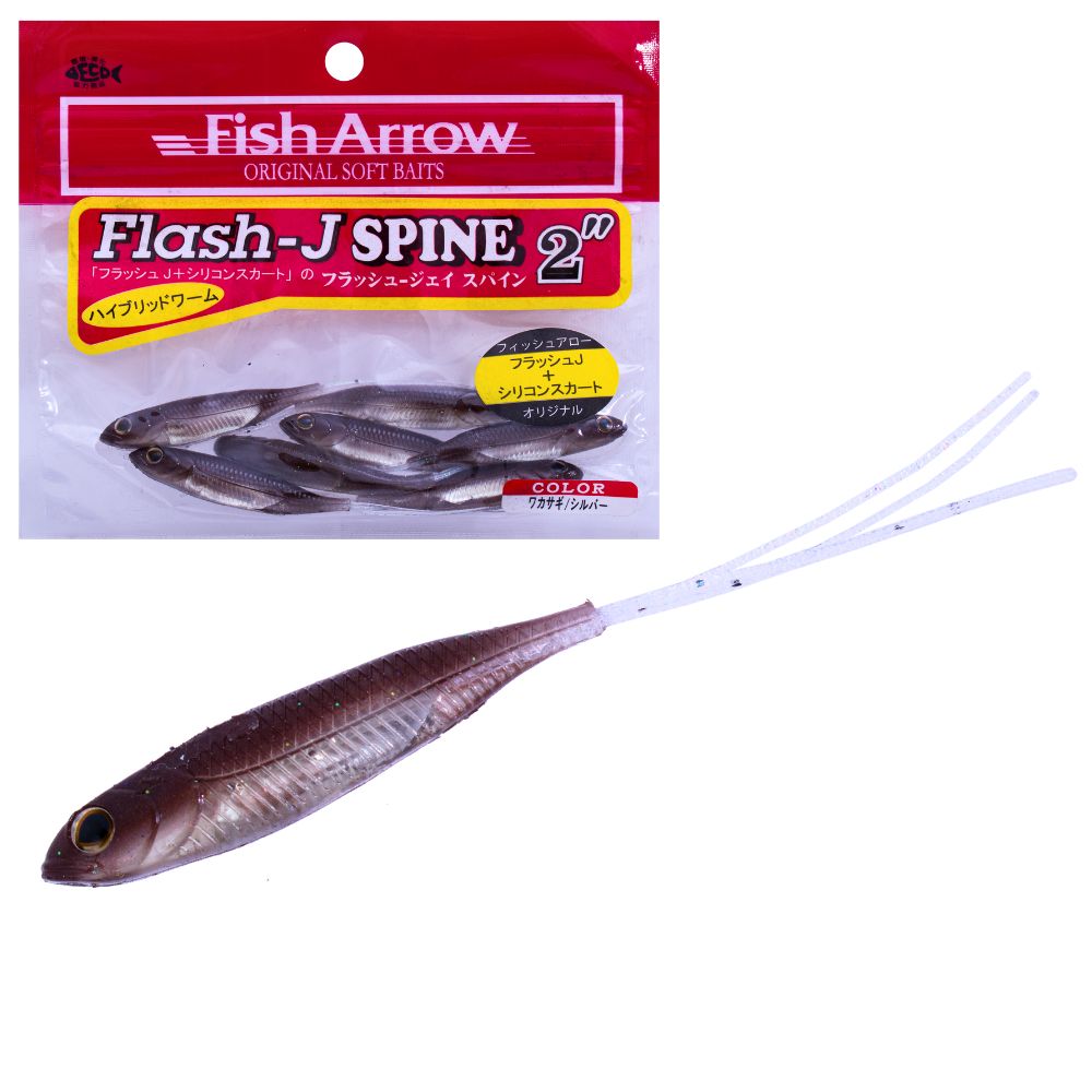 FISH ARROW Finesse Soft Lure Hybrid Worm Flash-J SPINE 2"
