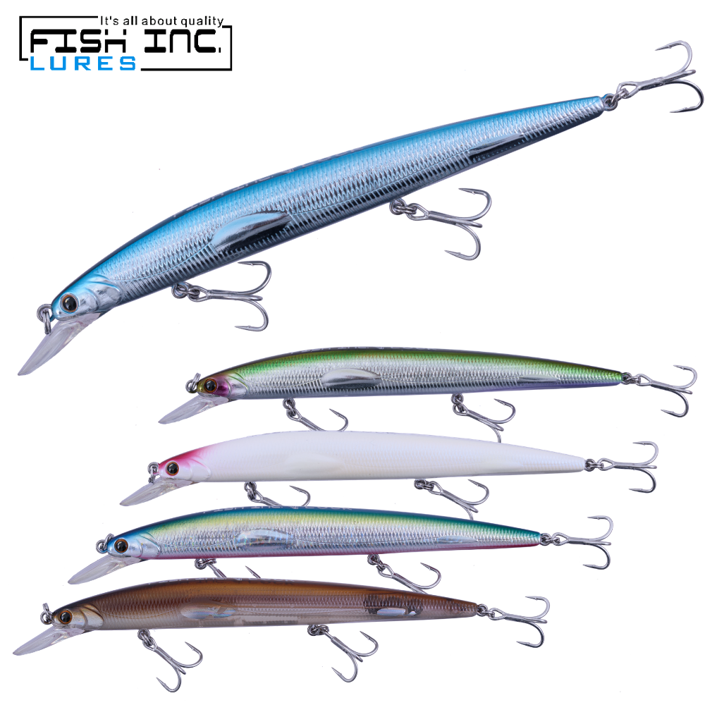 FISH INC. SALTWATER LONG CASTING SUSPENDING JERKBAIT LURE LOCK 160mm/29g