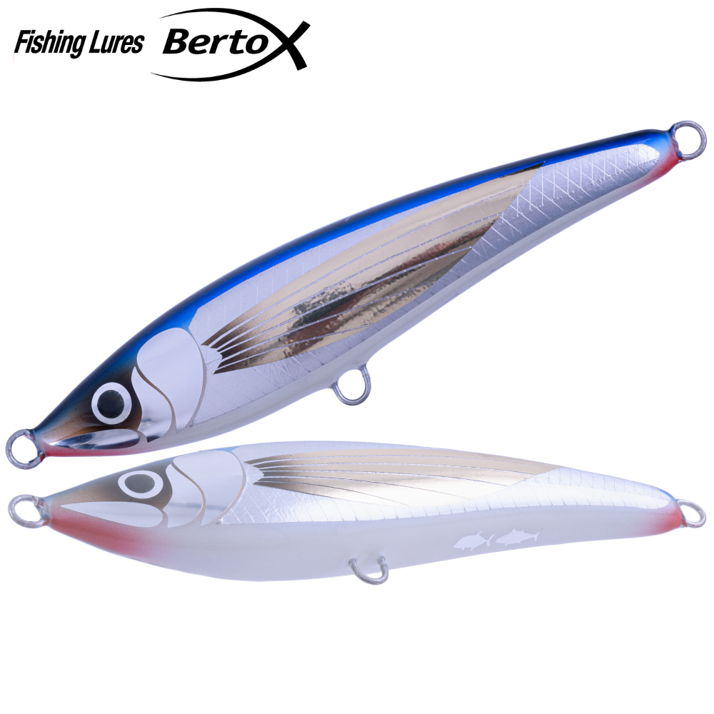 BERTOX Saltwater Handmade Wooden Sinking STICK BAIT 18cm/100g Flying Fish