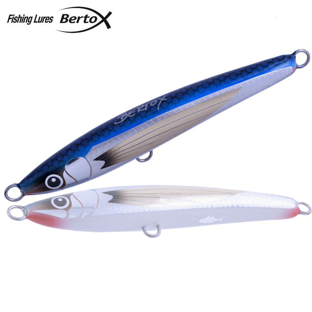 BERTOX Saltwater Handmade Wooden Sinking STICK BAIT 15cm/45g Flying Fish