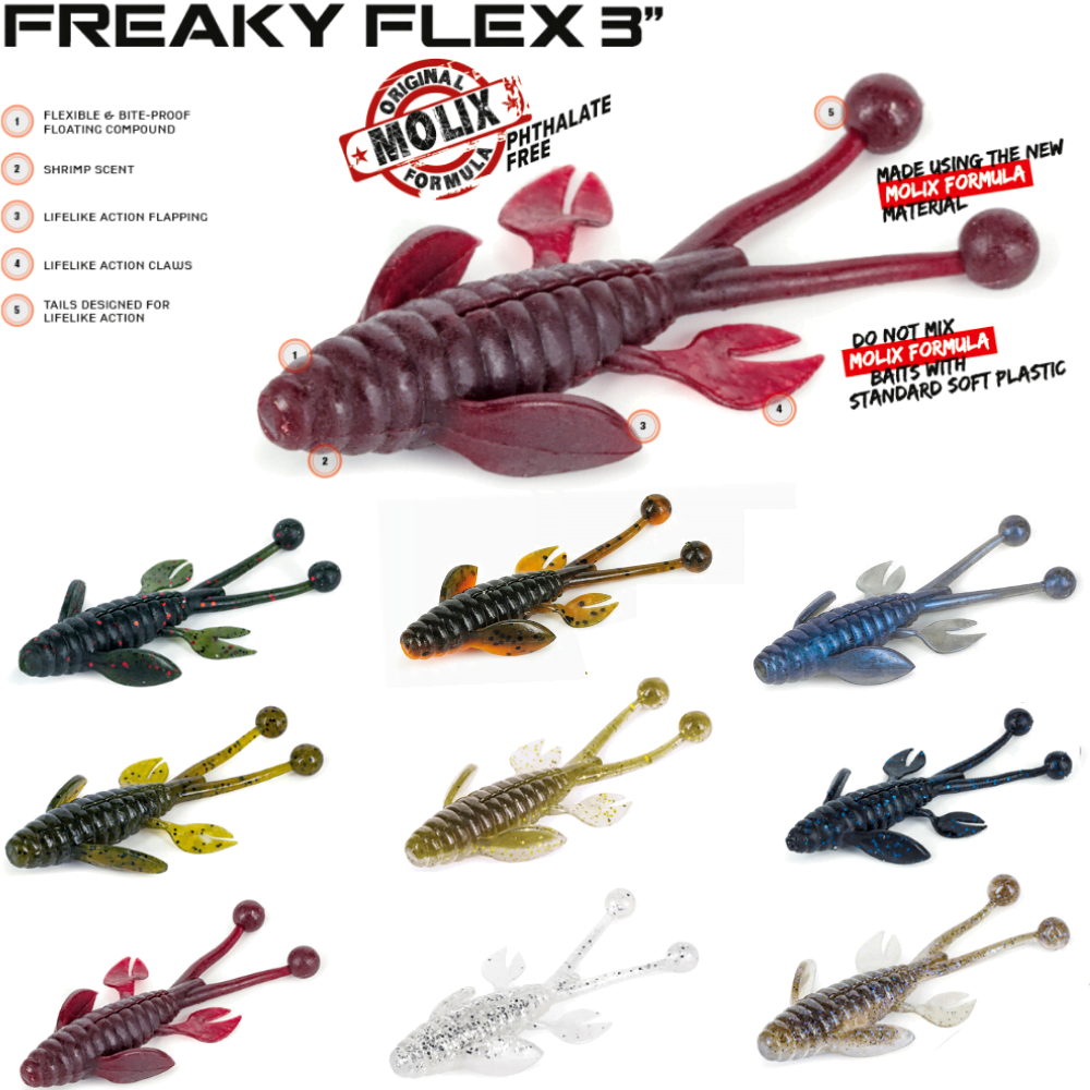 MOLIX Scented Creature Soft Bait Lure FREAKY FLEX 3.0
