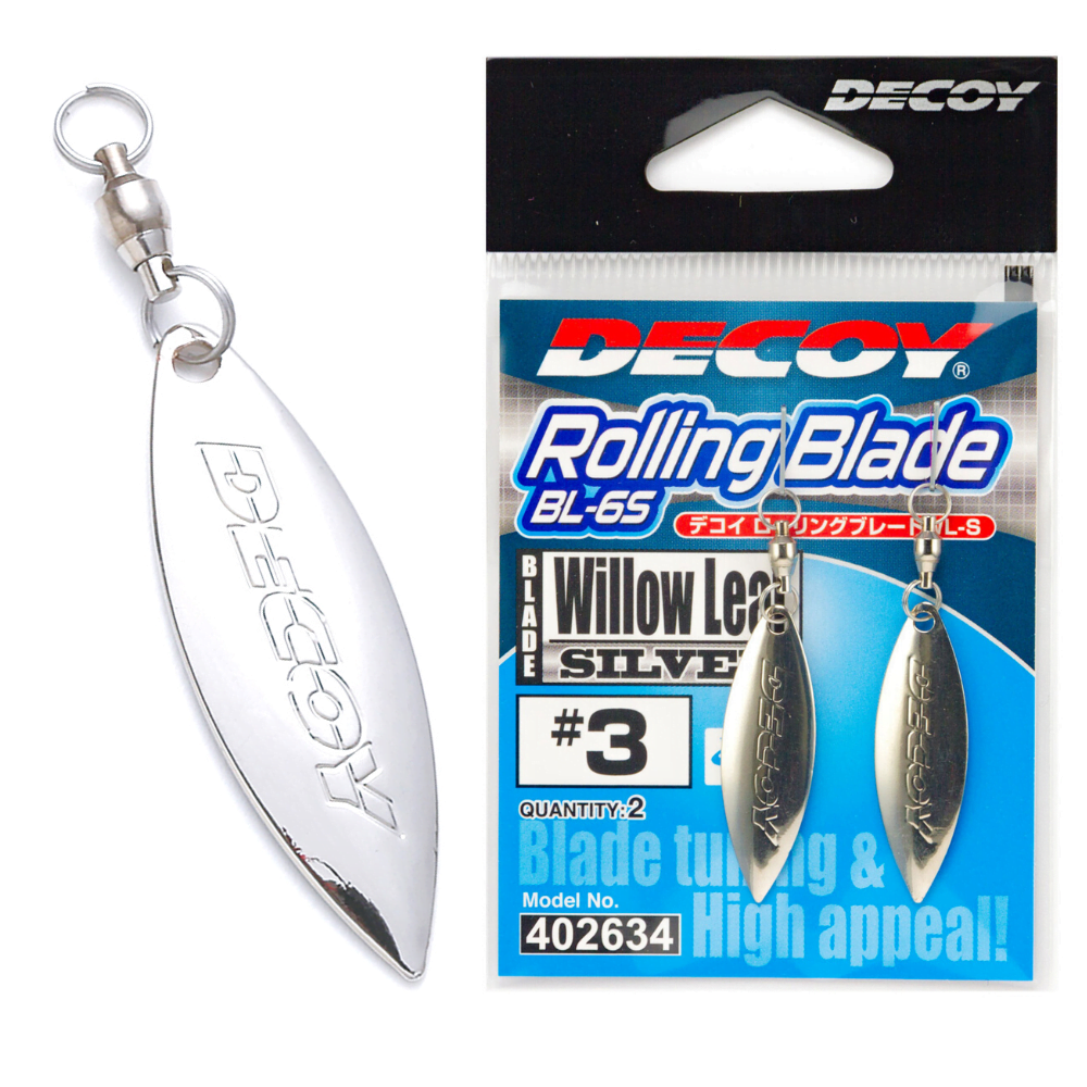 DECOY Blade Tunning Willow Rolling Leaf Blade Silver BL-6S