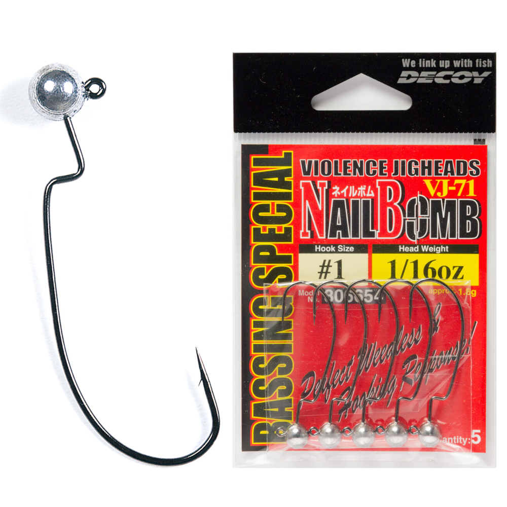 DECOY Bass Fishing Special Jighead Violence Nail Bomb VJ-71