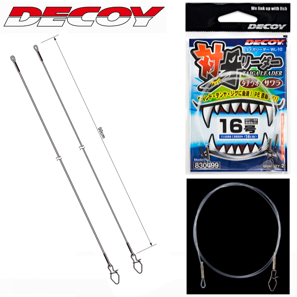 DECOY Abrasion Resistance Hard Fluorocarbon Leader Taiga WL-10