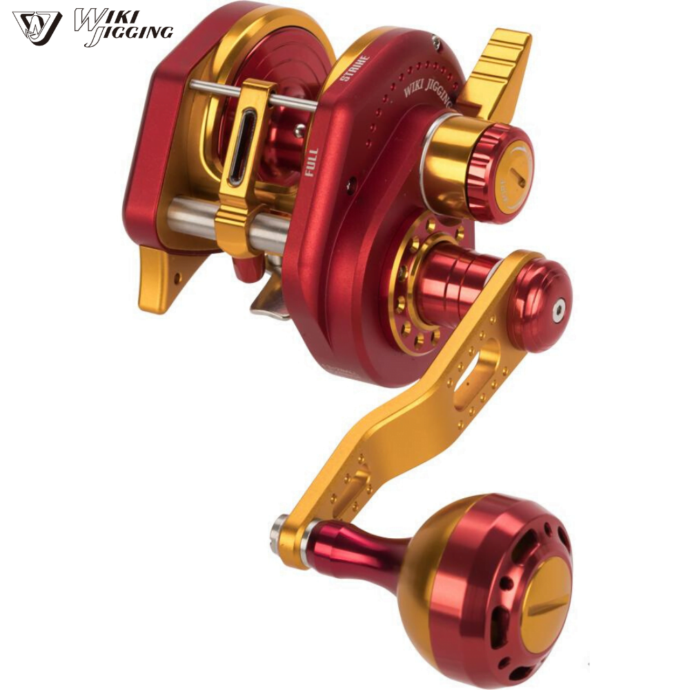 WIKI JIGGING Slow Jigging Left Handed Reel Violent Slow 2000XH Red/Gold