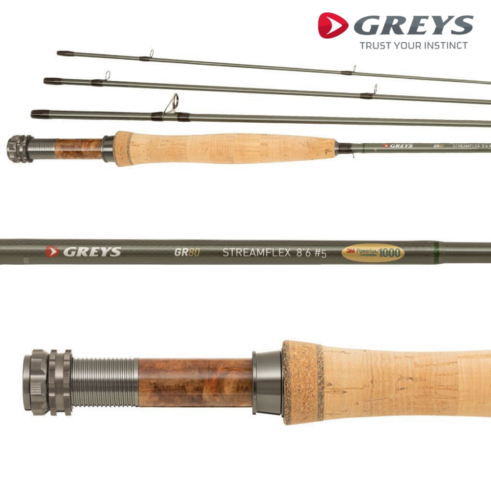 GREYS GR80 Streamflex 9ft Trout Fly Fishing Rod