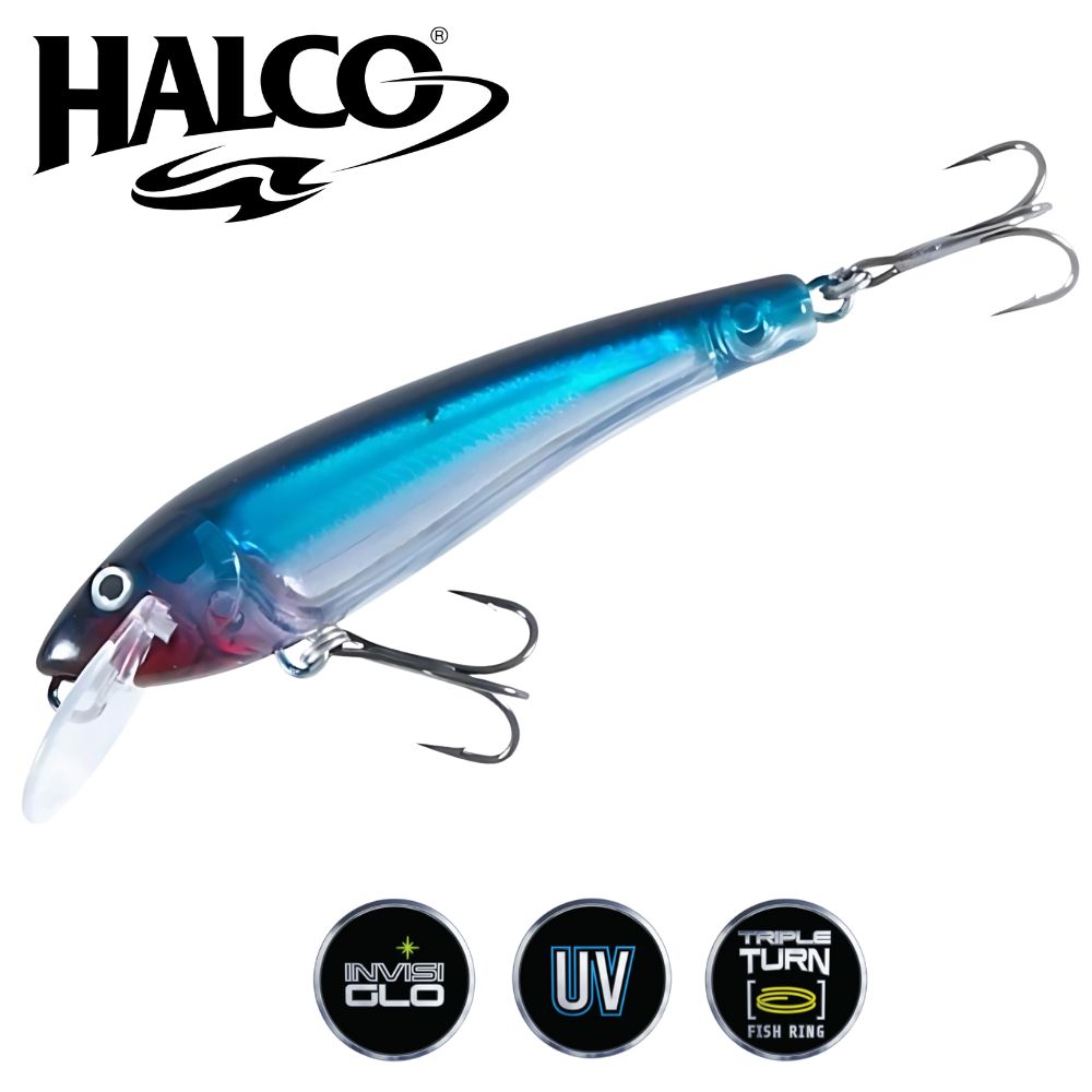 HALCO Clear-Bodied Changeable Bibs Jerk Minnow Lure HAMMA 105