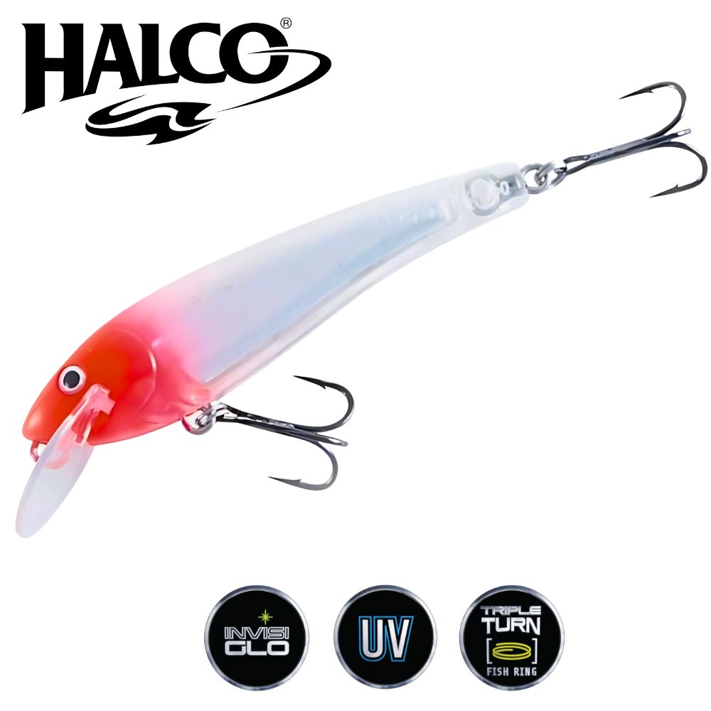 HALCO Clear-Bodied Changeable Bibs Jerk Minnow Lure HAMMA 123