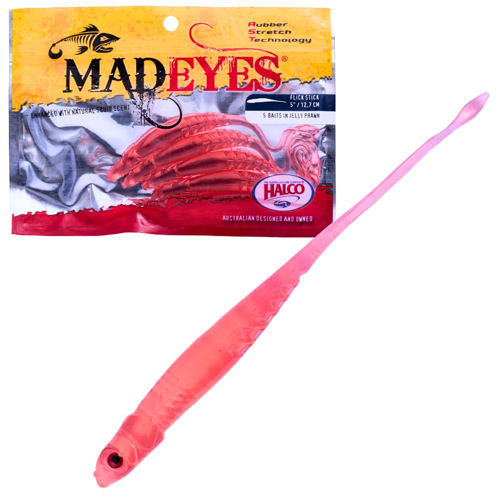 HALCO MadEyes Squid Scented RST Soft Lure FLICK STICK 5” - Image 5