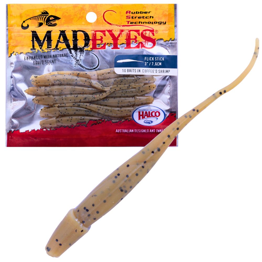 HALCO MadEyes Squid Scented RST Soft Lure FLICK STICK 3” - Image 3