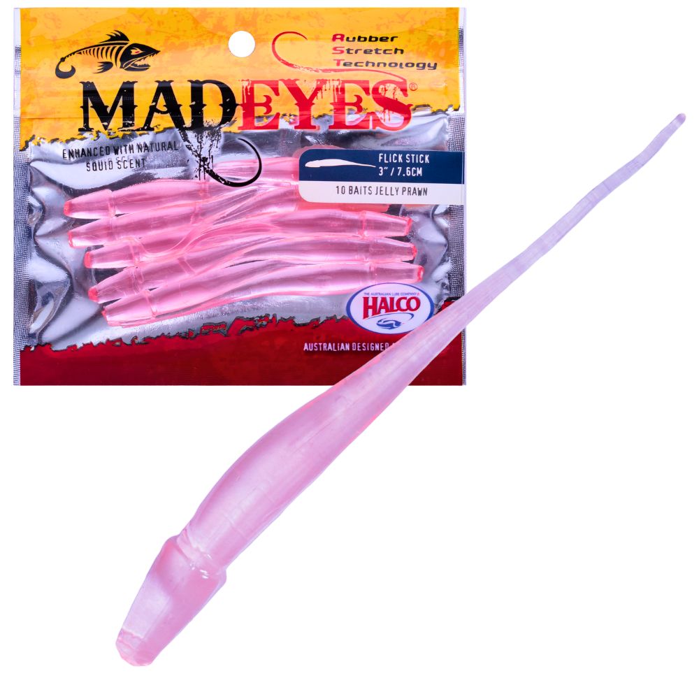 HALCO MadEyes Squid Scented RST Soft Lure FLICK STICK 3” - Image 2