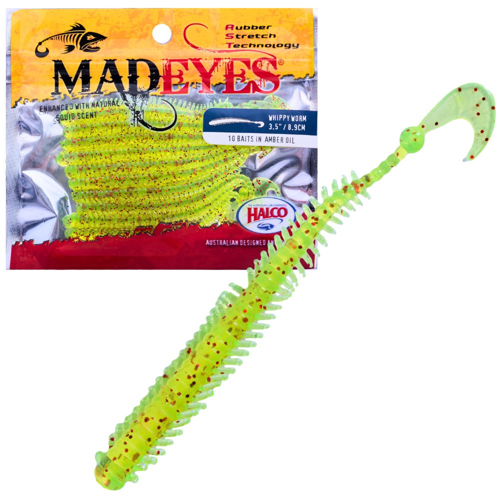 HALCO MadEyes Squid Scented RST Soft Lure WHIPPY WORM 3.5 - Image 4