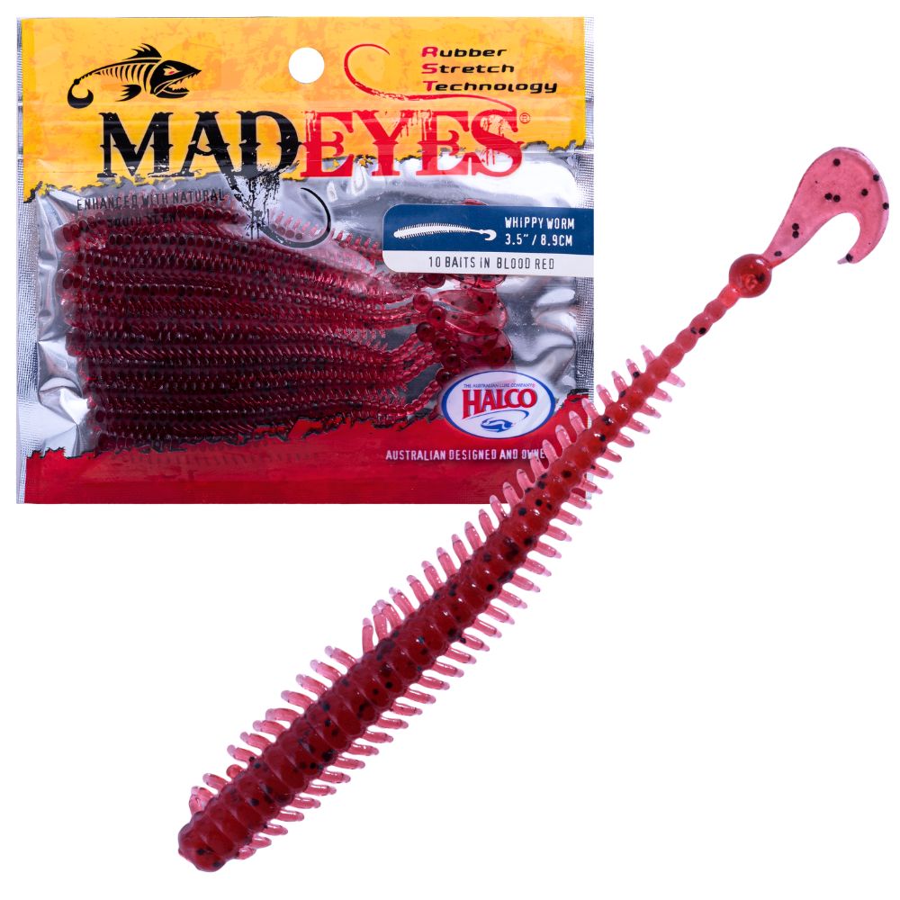 HALCO MadEyes Squid Scented RST Soft Lure WHIPPY WORM 3.5 - Image 6