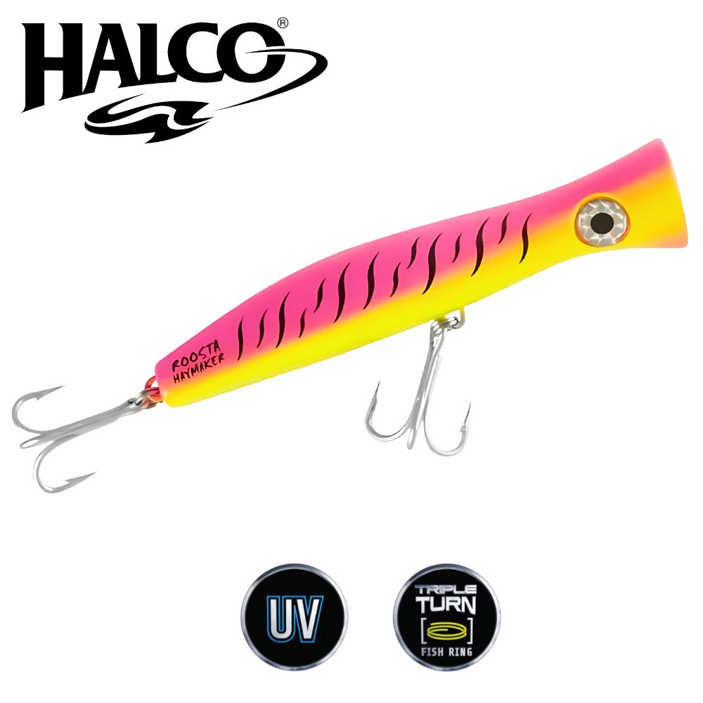 HALCO Ultimate Saltwater Topwater Popping Lure Roosta Popper 195