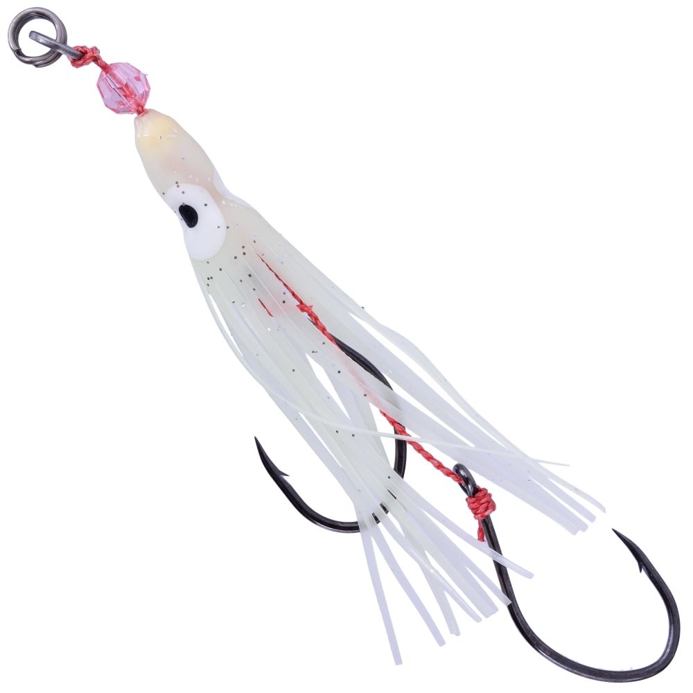 HART Pre-Tied Skirted Rubber Jigging Assist Hooks INCHIKU 5/0 - Image 2