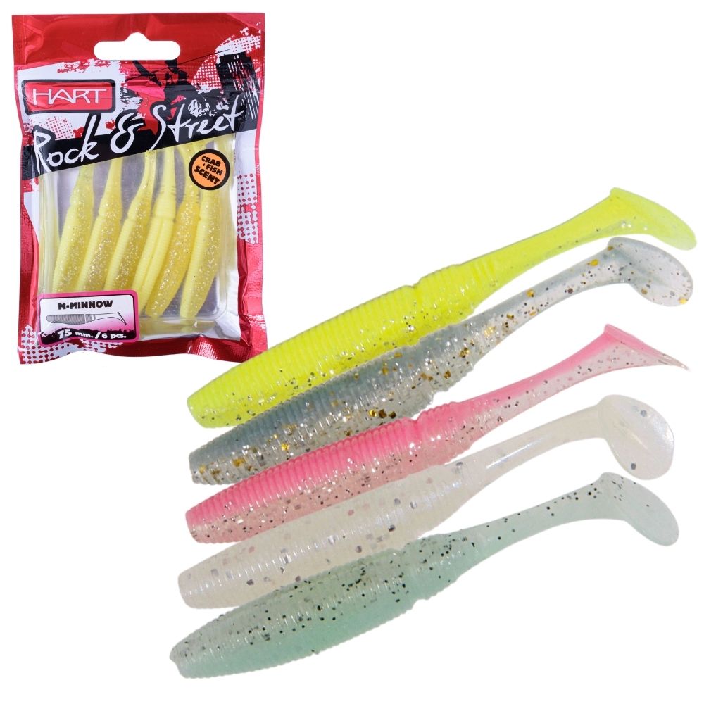 HART Ultra Light Fishing Scented Soft Shad Lure M-MINNOW 75mm