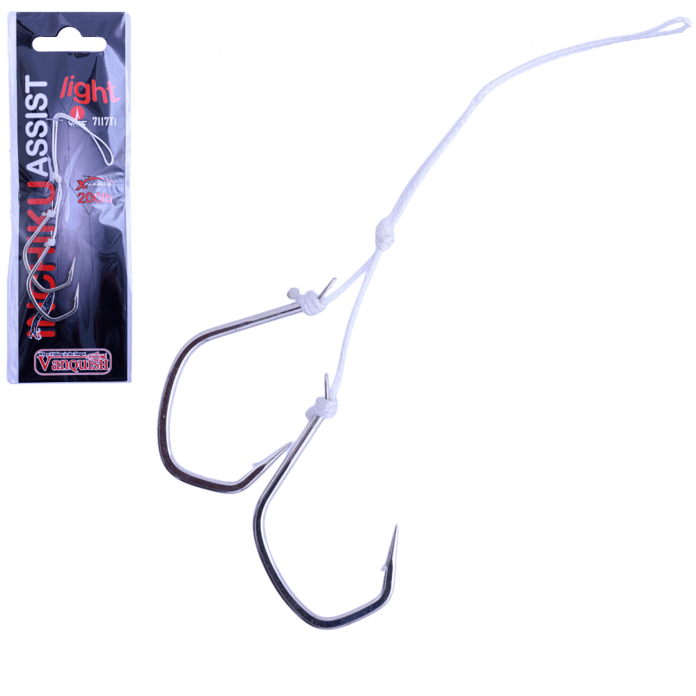 X-PARAGON Saltwater Rubber Jigging Pre-Tied Assist Rig Light VMC 7117TI