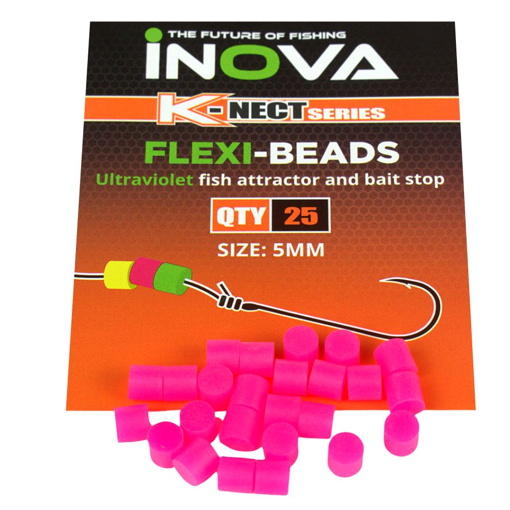 INOVA Fishing Accessories UV Fish Attractor-Bait Stop K-NECT Serie FLEXI Beads