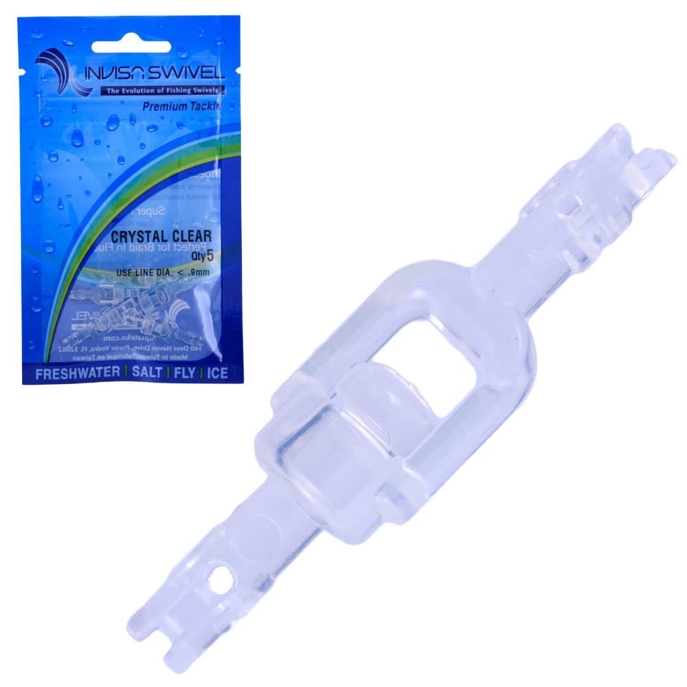 AQUATECO Fishing Fluoro-Clear Plastic Swivel INWISASWIVEL