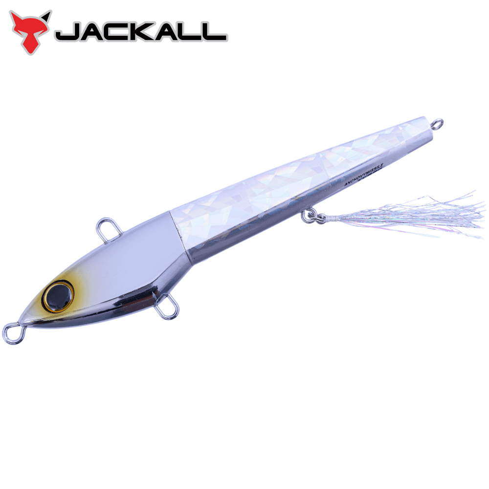 JACKALL Saltwater Rubber Jigging Lure Anchovy Missile TURBO 150g Chrome