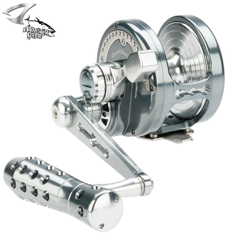 JIGGING MASTER Hi Speed Lefthanded Monster Game Reel Power Spell PE4 Gray/Silver