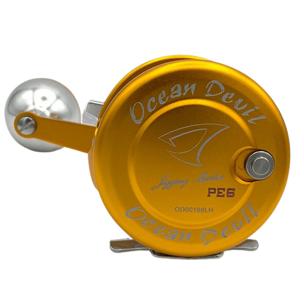 JIGGING MASTER Dual Docking Lefthanded Jigging Reel OCEAN DEVIL PE6 GD/SV - Image 5