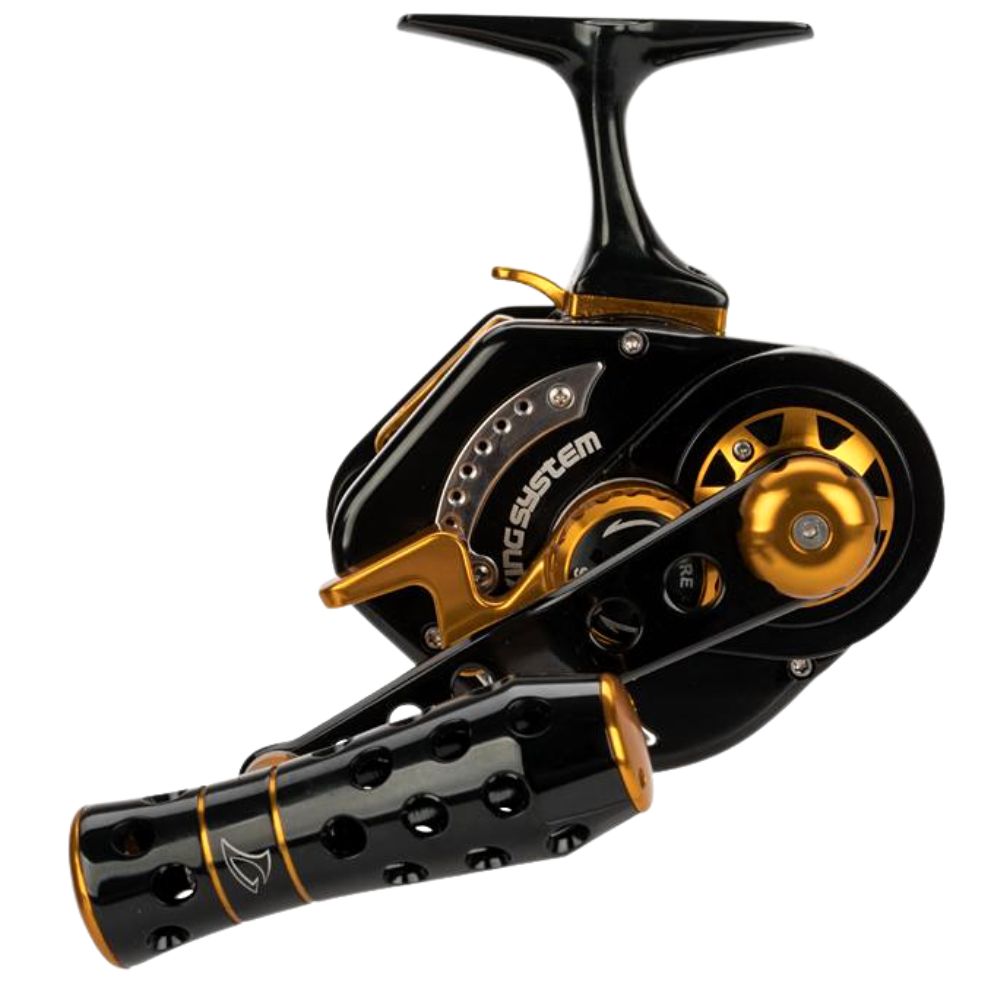 JIGGING MASTER Extreme Jigging Lefthanded Reel UNDERHEAD PE7 Black/Gold - Image 5