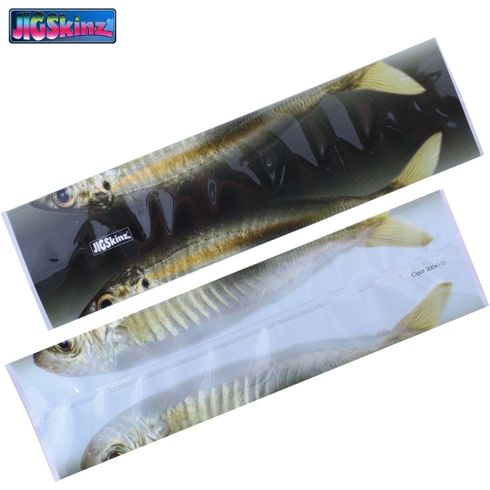JIGSKINZ Fishing Lure Shrinkable Cover Wrap Live Bait CIGAR MINNOW 3pcs