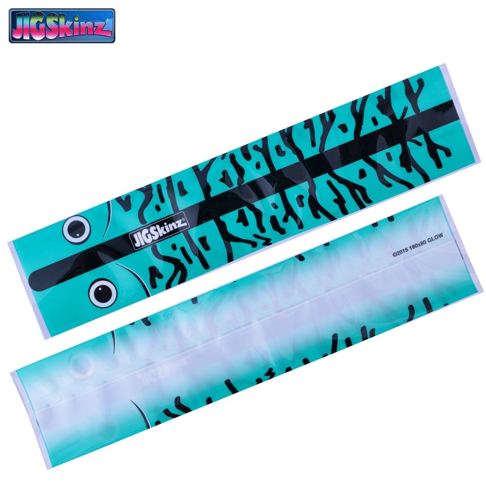 JIGSKINZ Fishing Lure Shrinkable Cover Wrap GREEN MACKEREL 3pcs