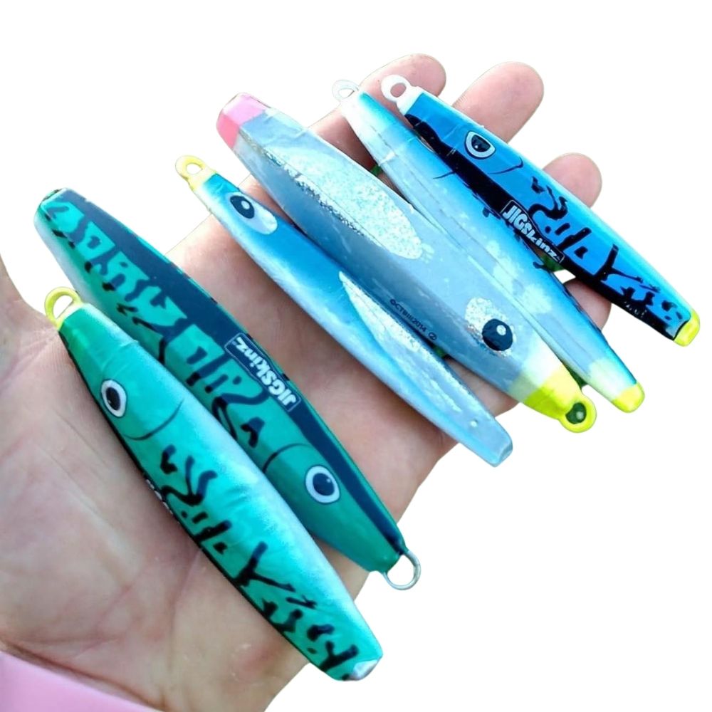 JIGSKINZ Fishing Lure Shrinkable Cover Wrap GREEN MACKEREL 3pcs - Image 3