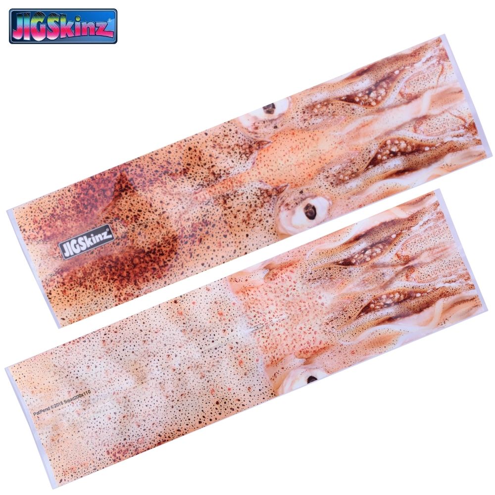 JIGSKINZ Fishing Lure Shrinkable Cover Wrap Live Bait SQUID 3pcs